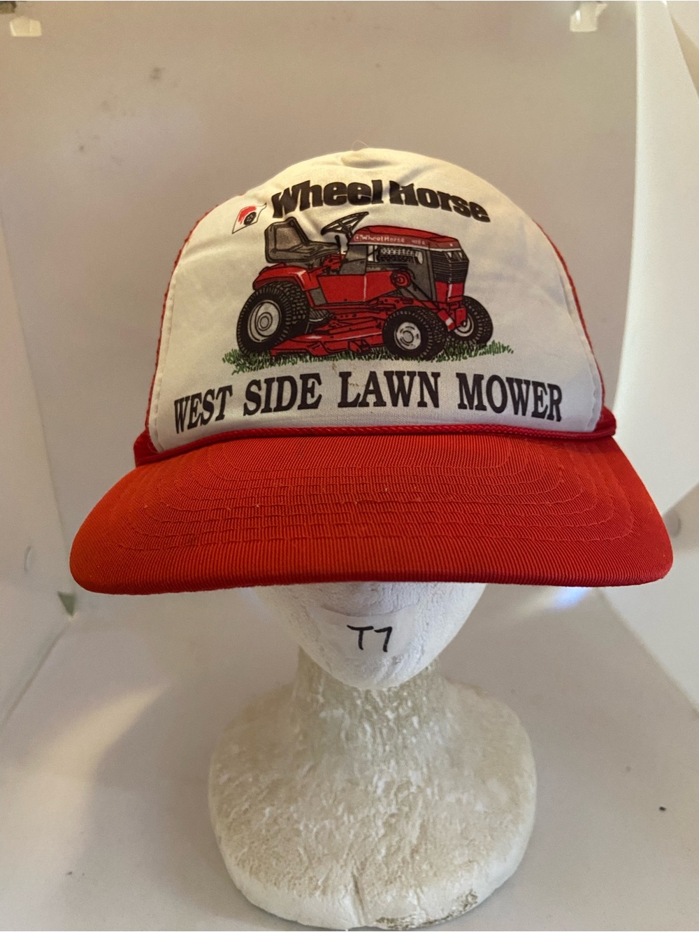 Vintage wheel horse West Side Lawn Mower Trucker Hat Cap